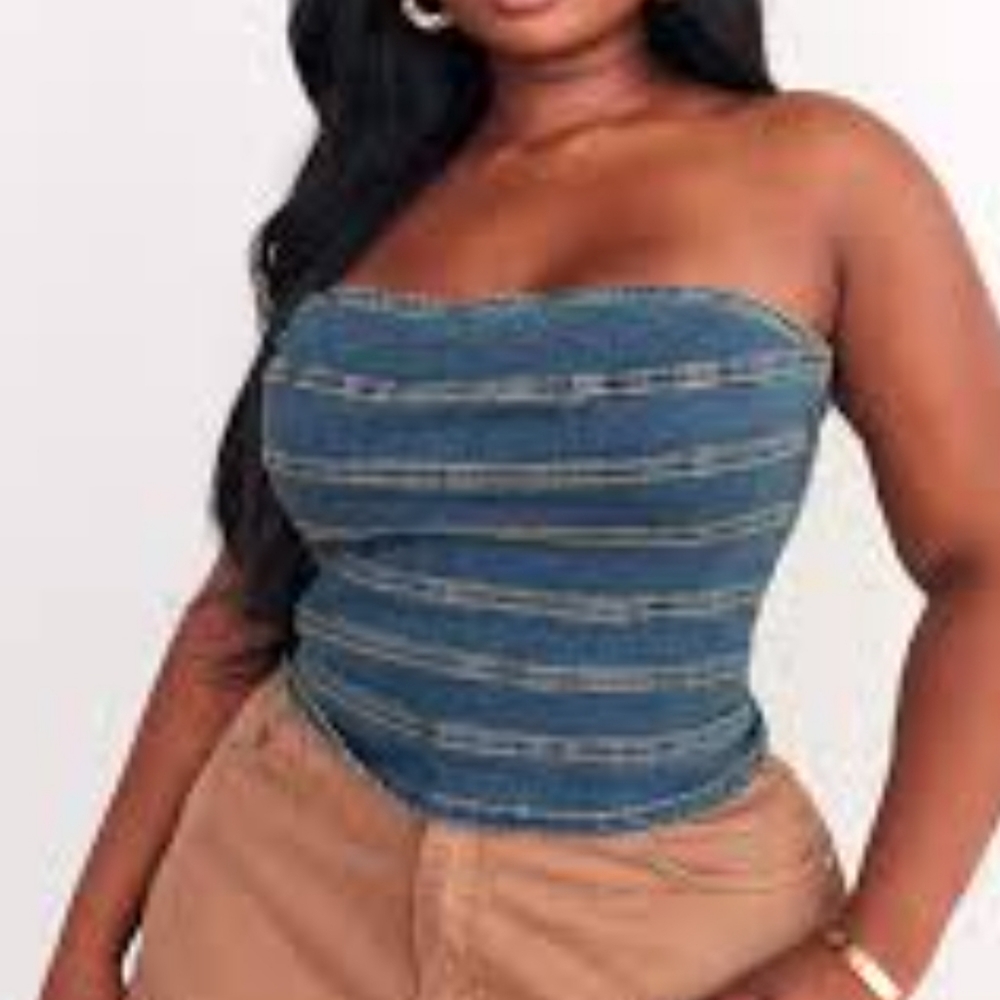 Plt Denim Corset